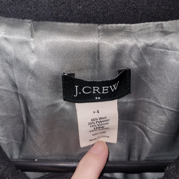 J. Crew Classic Black Trench Coat - Picture 7 of 7